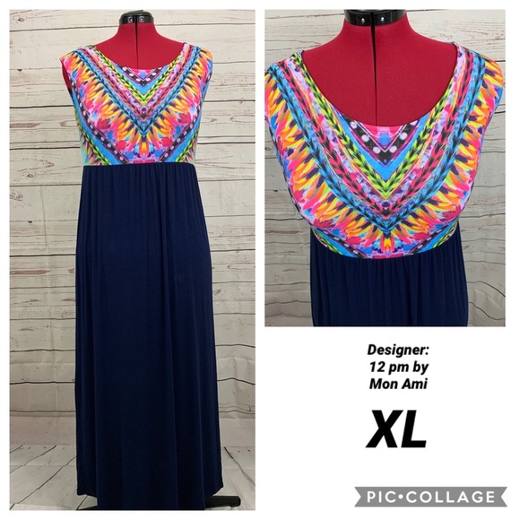 Maxi dress, beautiful vibrant colours. - Picture 1 of 3